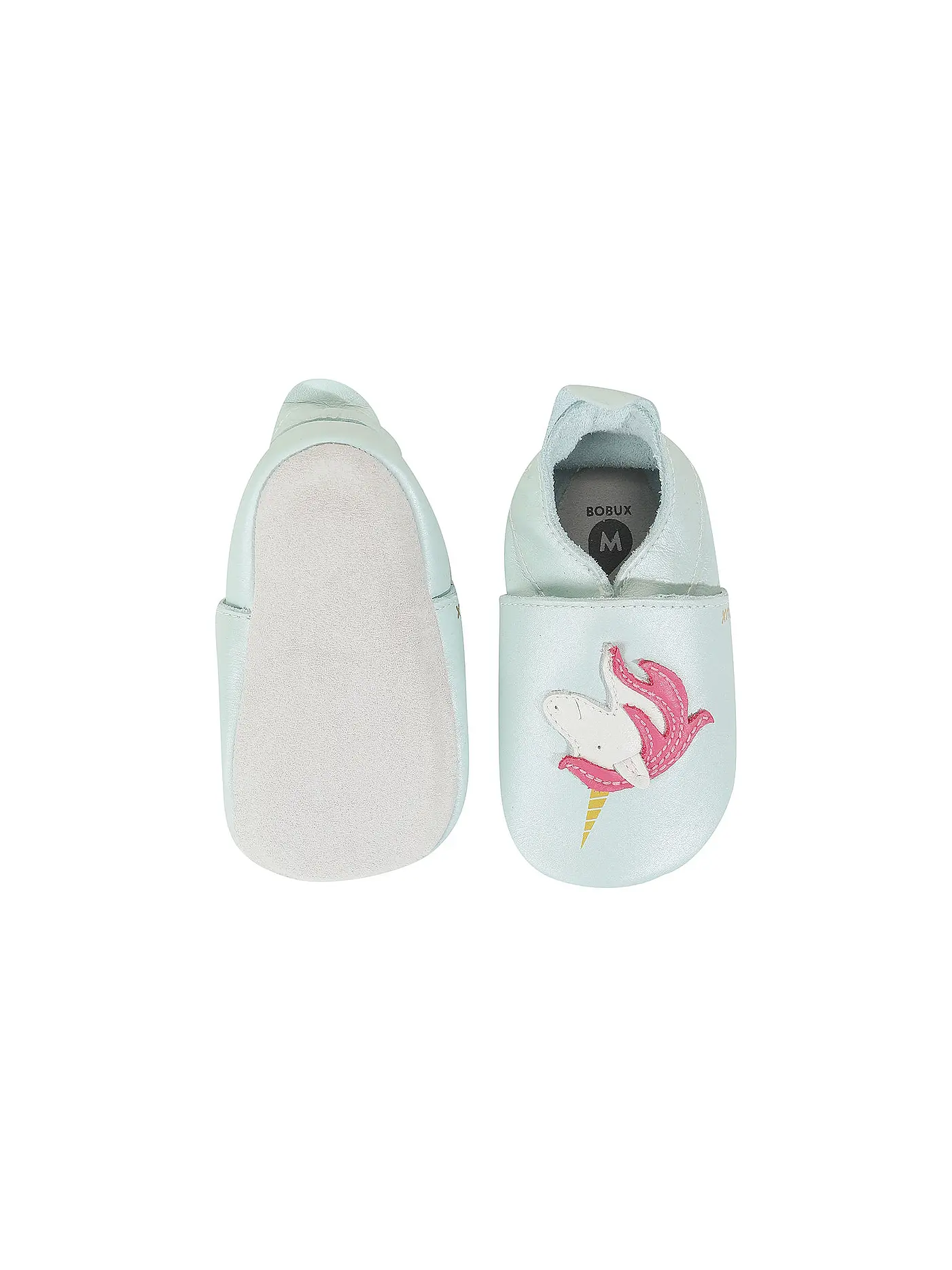 BOBUX | Baby Krabbel- und Hausschuhe EINHORN | mint
